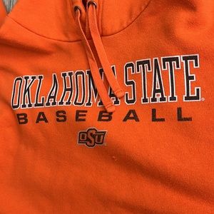 Oklahoma State Cowboys Fanatics Baseball Pullover Hoodie - Orange OSU Size:‎ XL